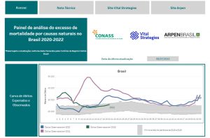 Painel de análise do excesso de mortalidade por causas naturais no Brasil  2020-2022