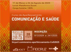 Curso de aperfeiçoamento em Comunicação e Saúde: ICICT/Fiocruz está com inscrições abertas